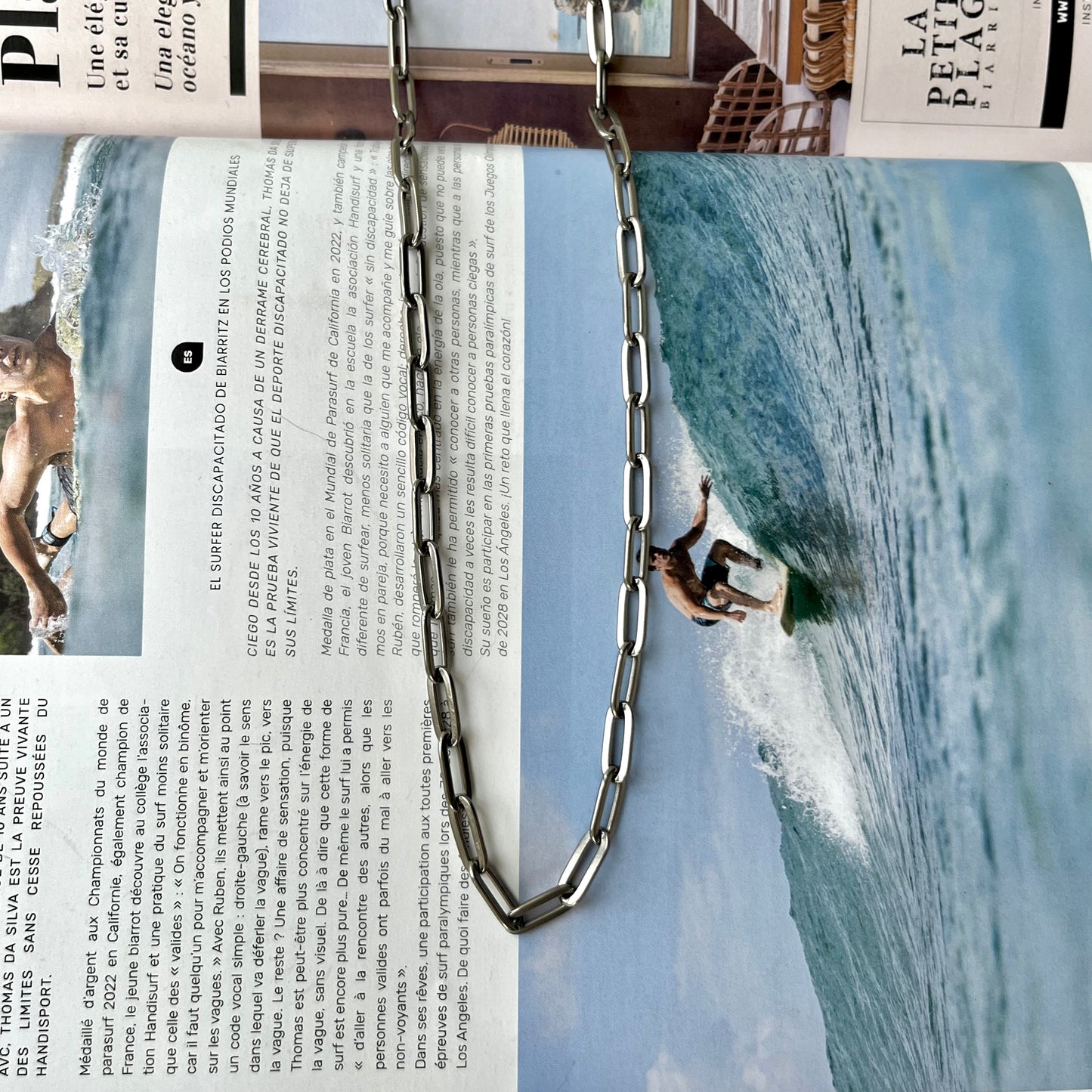 Titanium Paperclip Chain Necklace