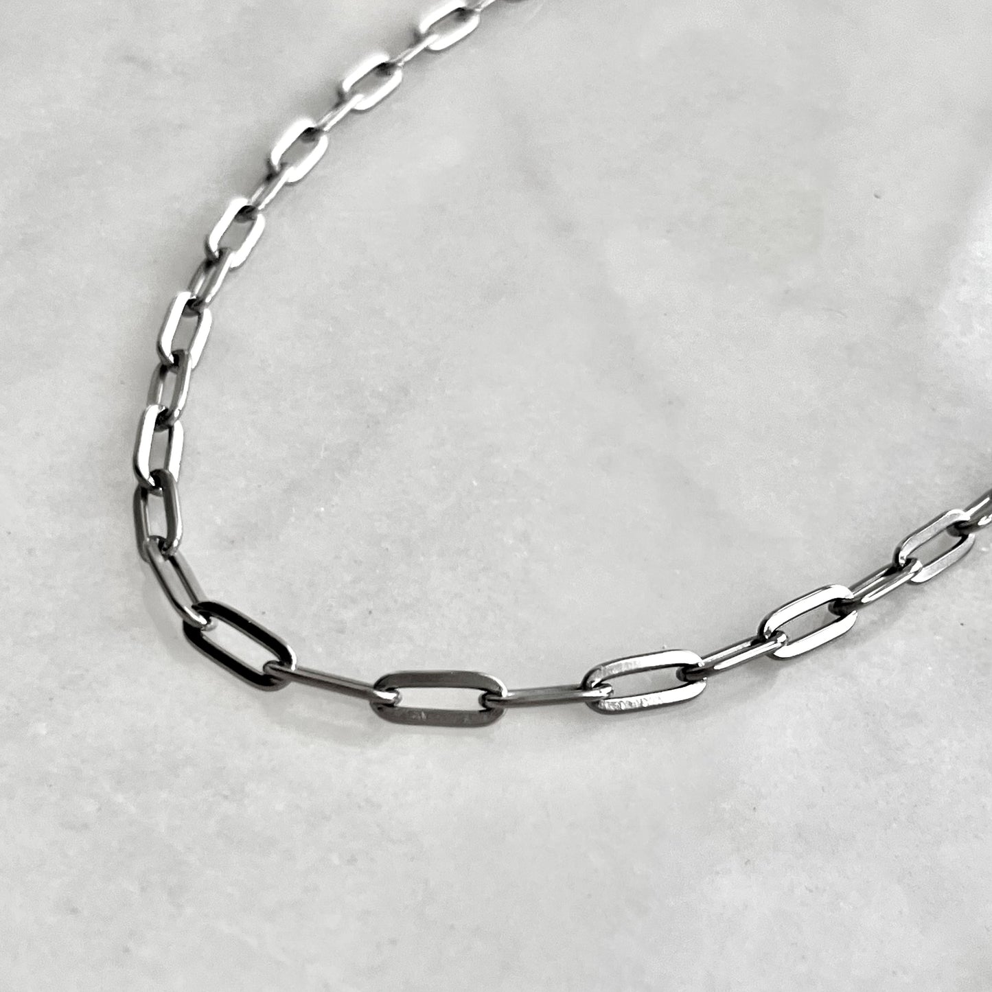 Titanium Paperclip Chain Necklace