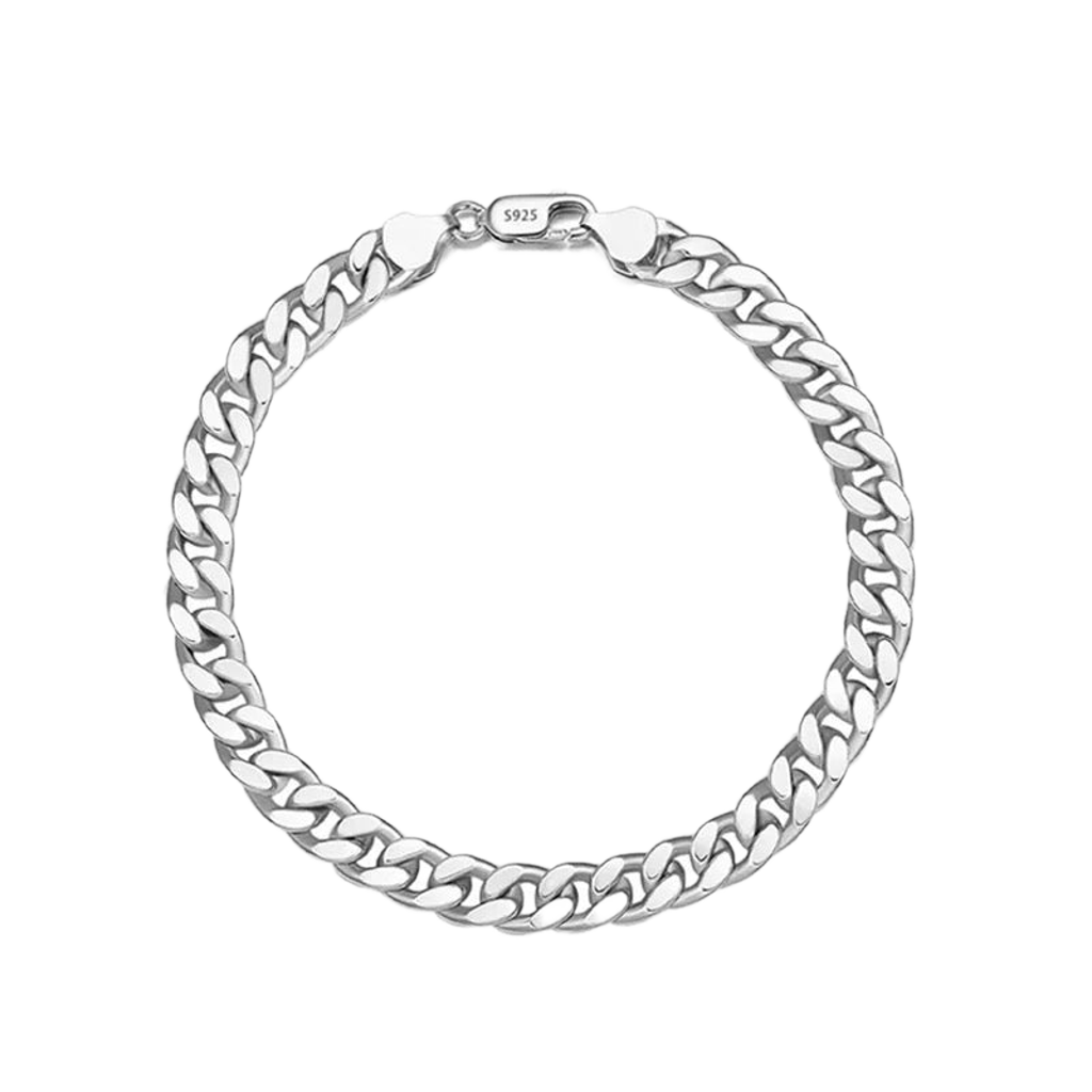 Sterling Silver Cuban Chain Bracelet