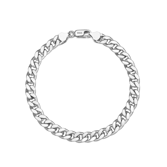 Sterling Silver Cuban Chain Bracelet