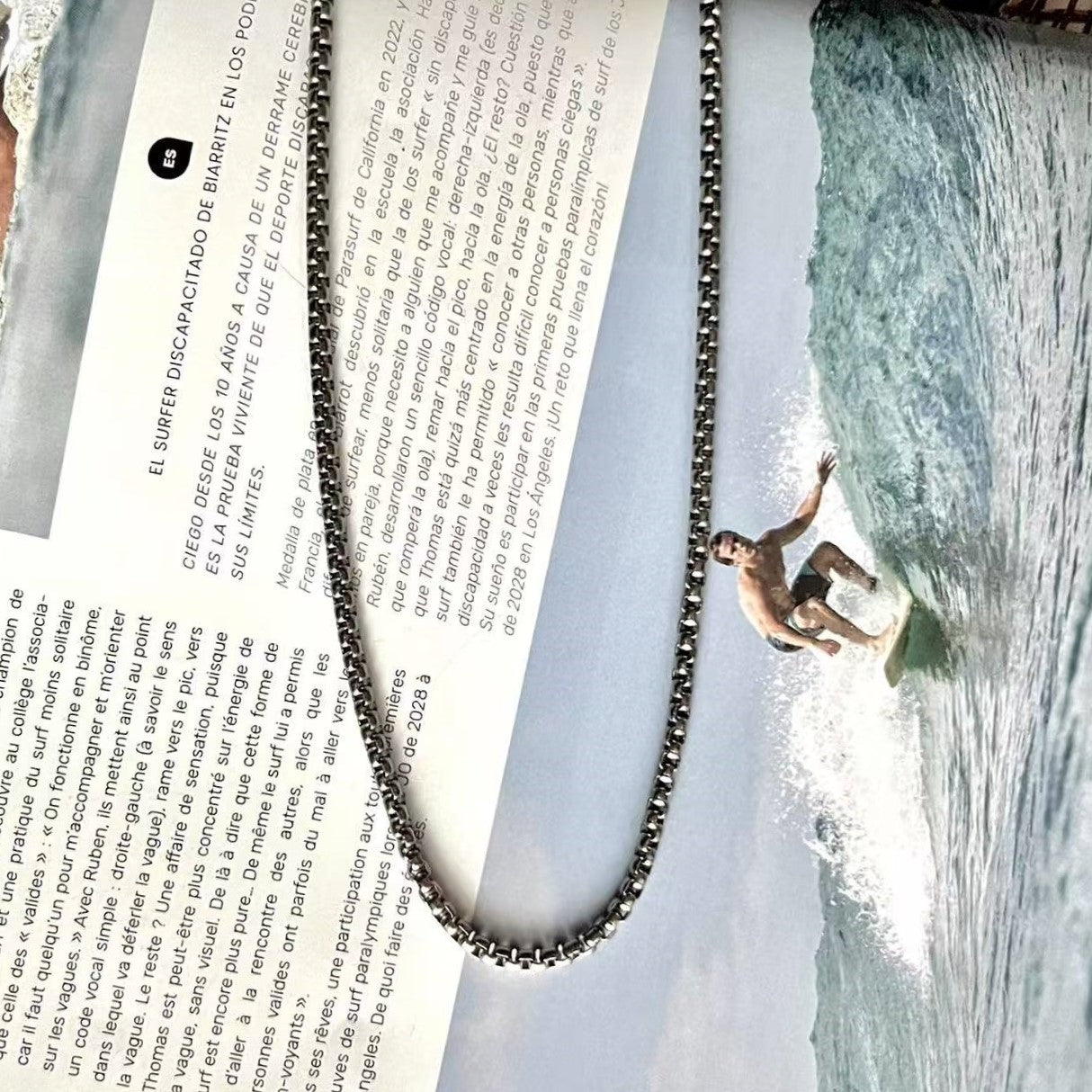 Titanium Round Box Chain Necklace