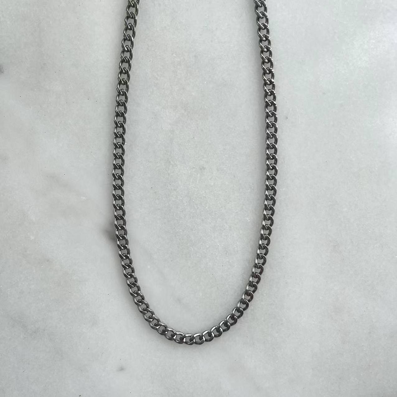 Titanium Cuban Chain Necklace