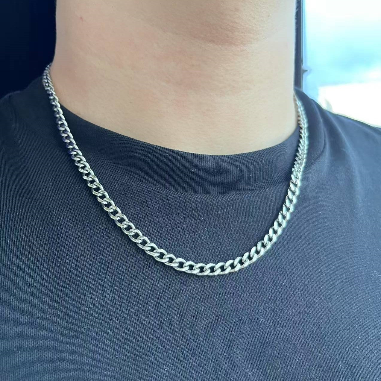 Titanium Cuban Chain Gift Set