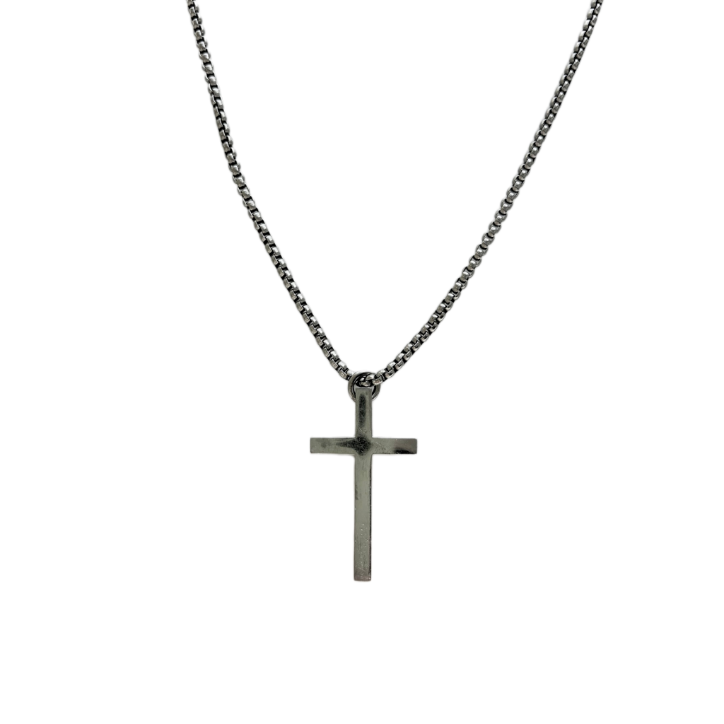 Titanium Cross Pendant Necklace