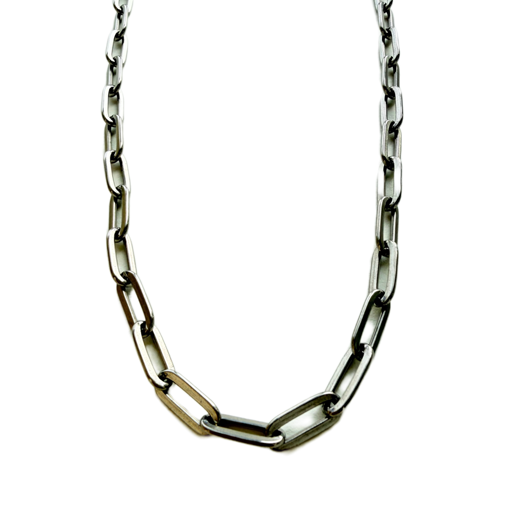 Titanium Paperclip Chain Necklace