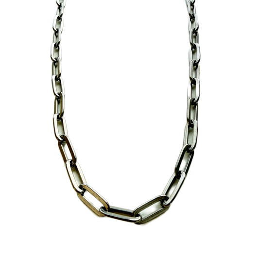 Titanium Paperclip Chain Necklace