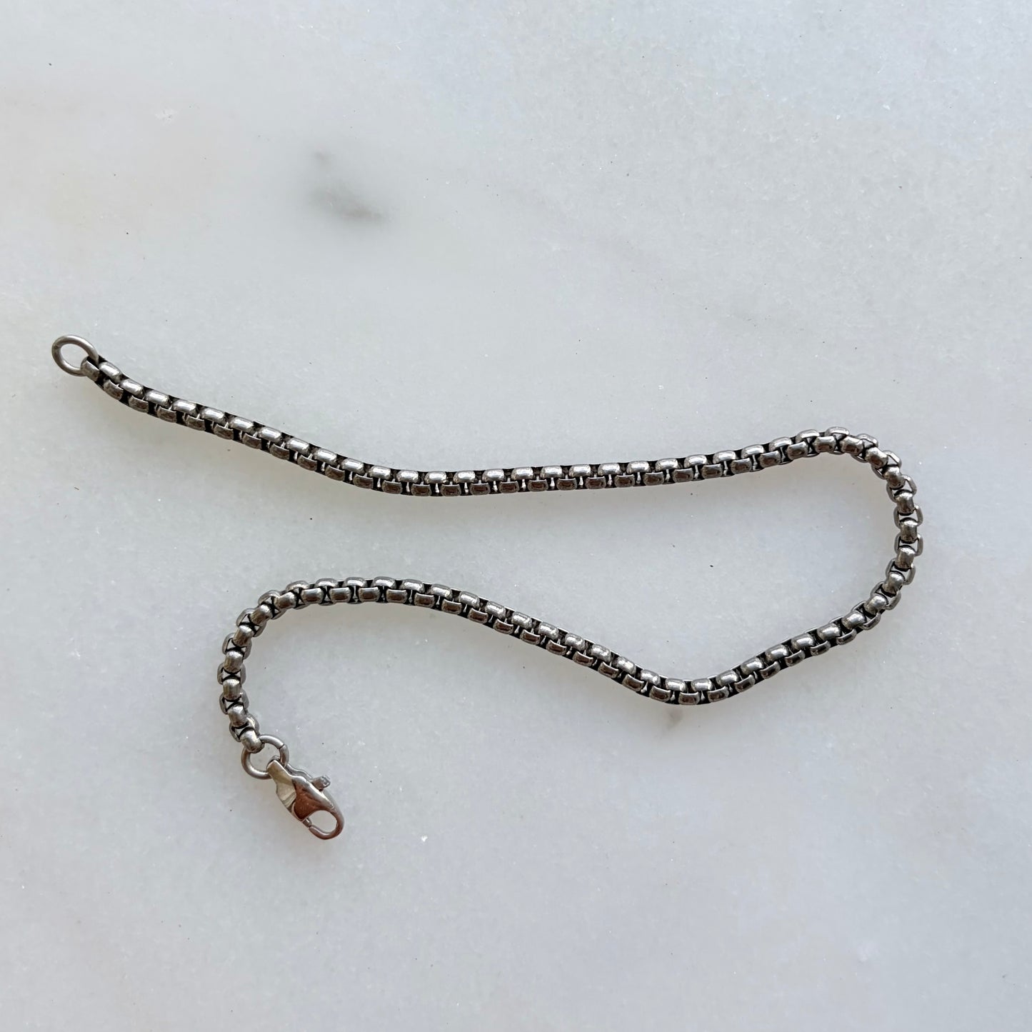 Titanium Round Box Chain Bracelet
