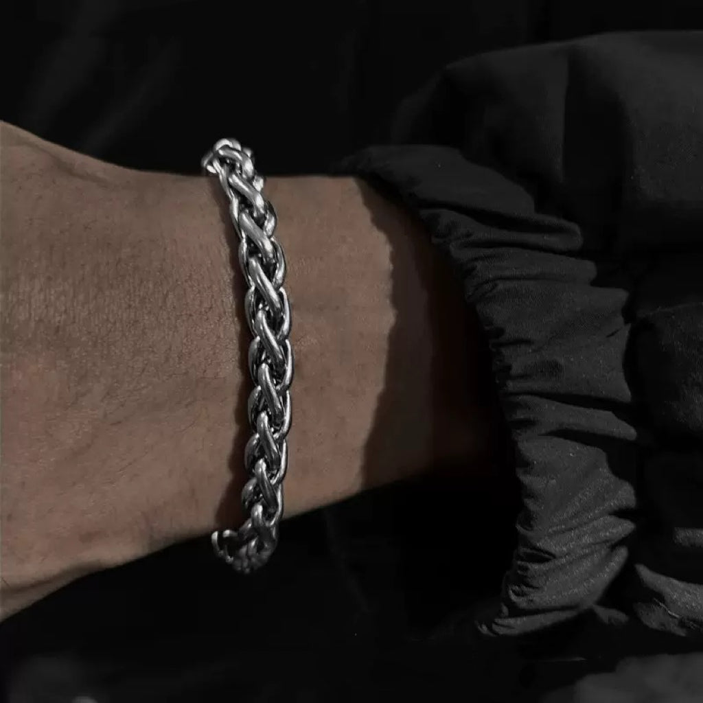 Titanium Wheat Chain Bracelet