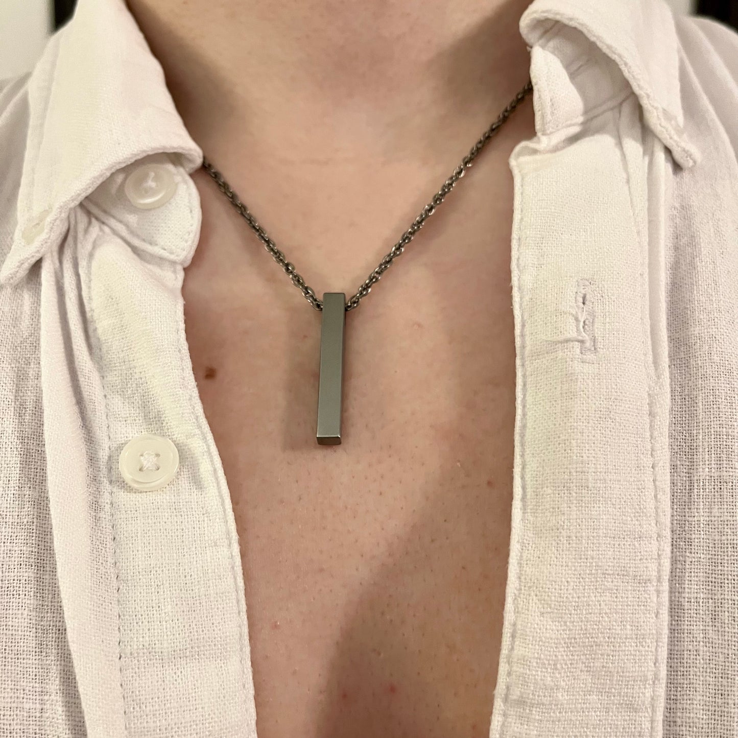 Titanium Totem Pendant Necklace