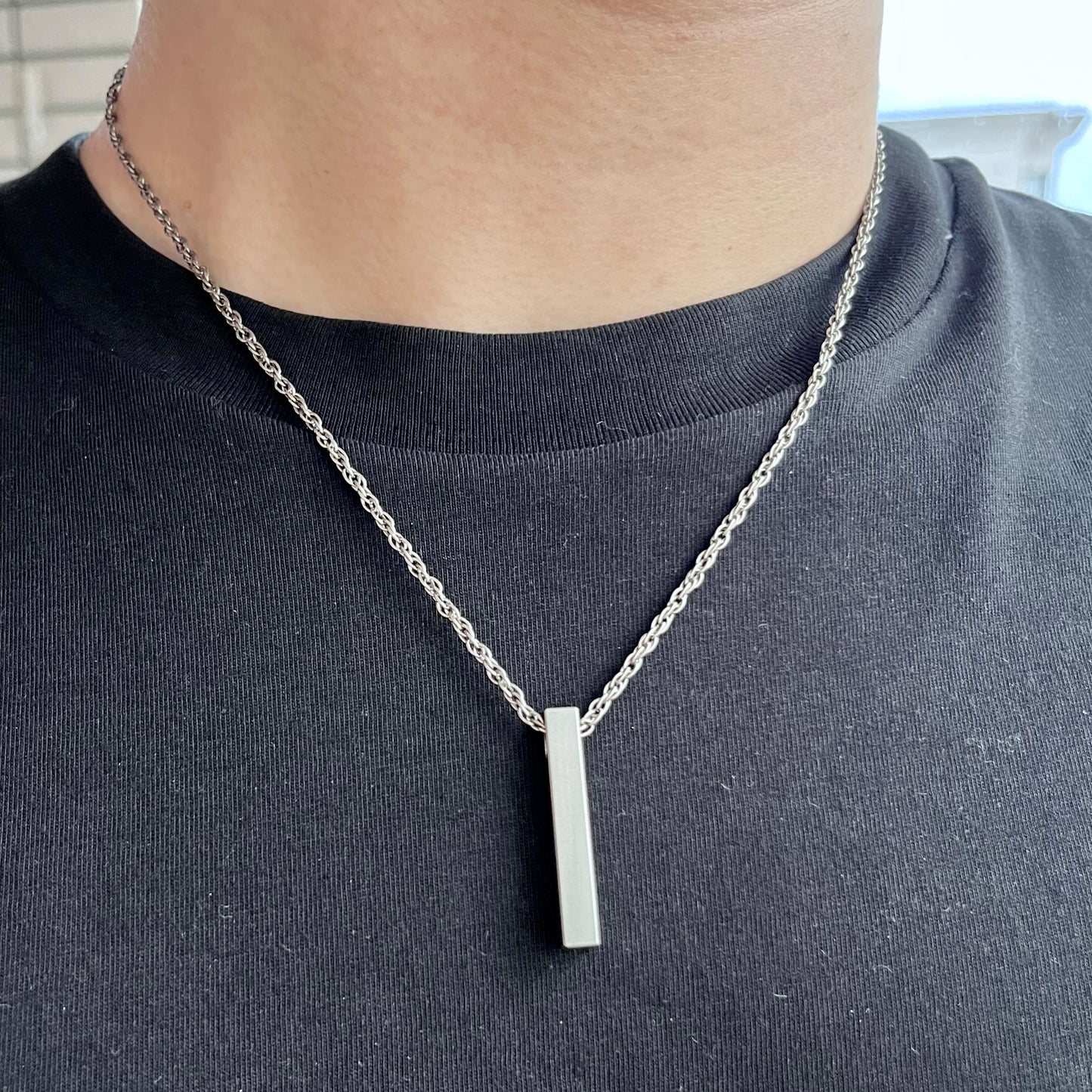 Titanium Totem Pendant Necklace