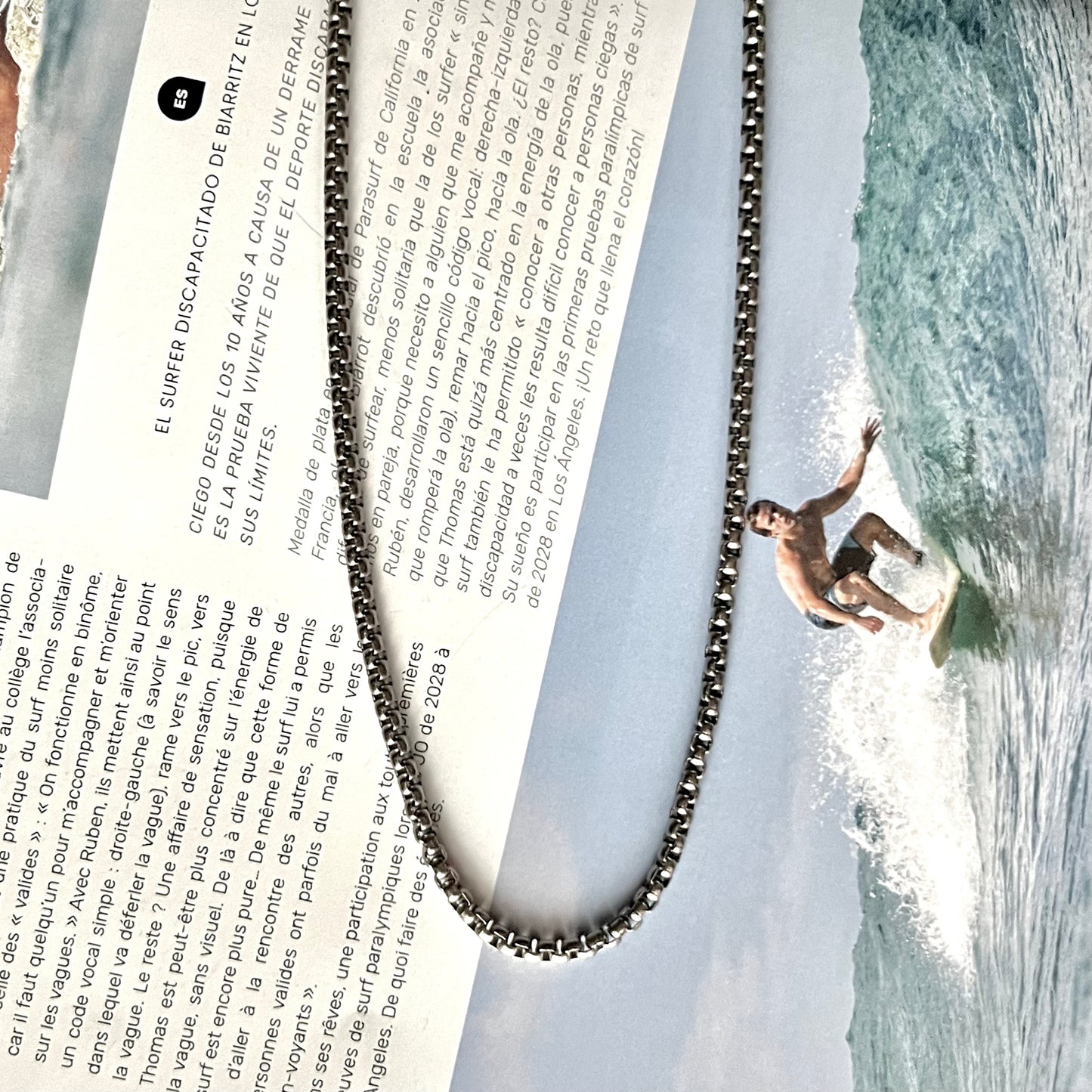 Titanium Round Box Chain Gift Set