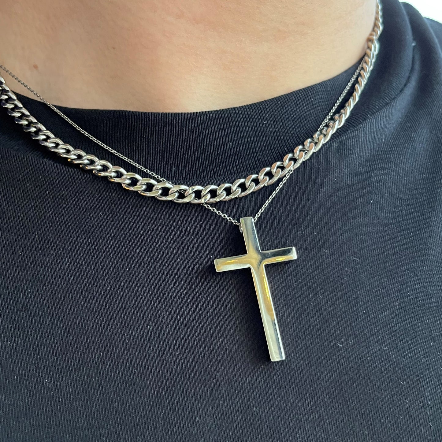 Titanium Slim Cable Chain Necklace